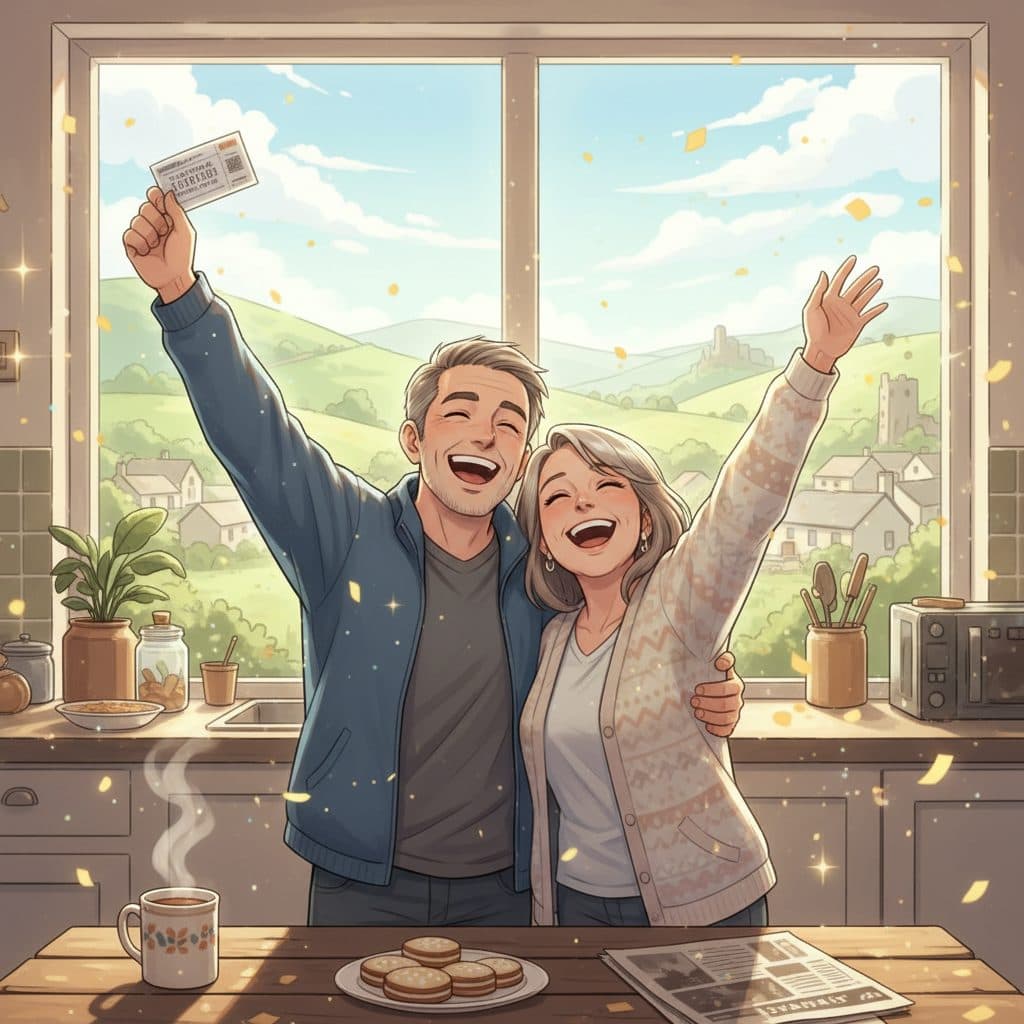 AI-generated dramatized reenactment — The Welsh Couple Who Won £1 Million Twice