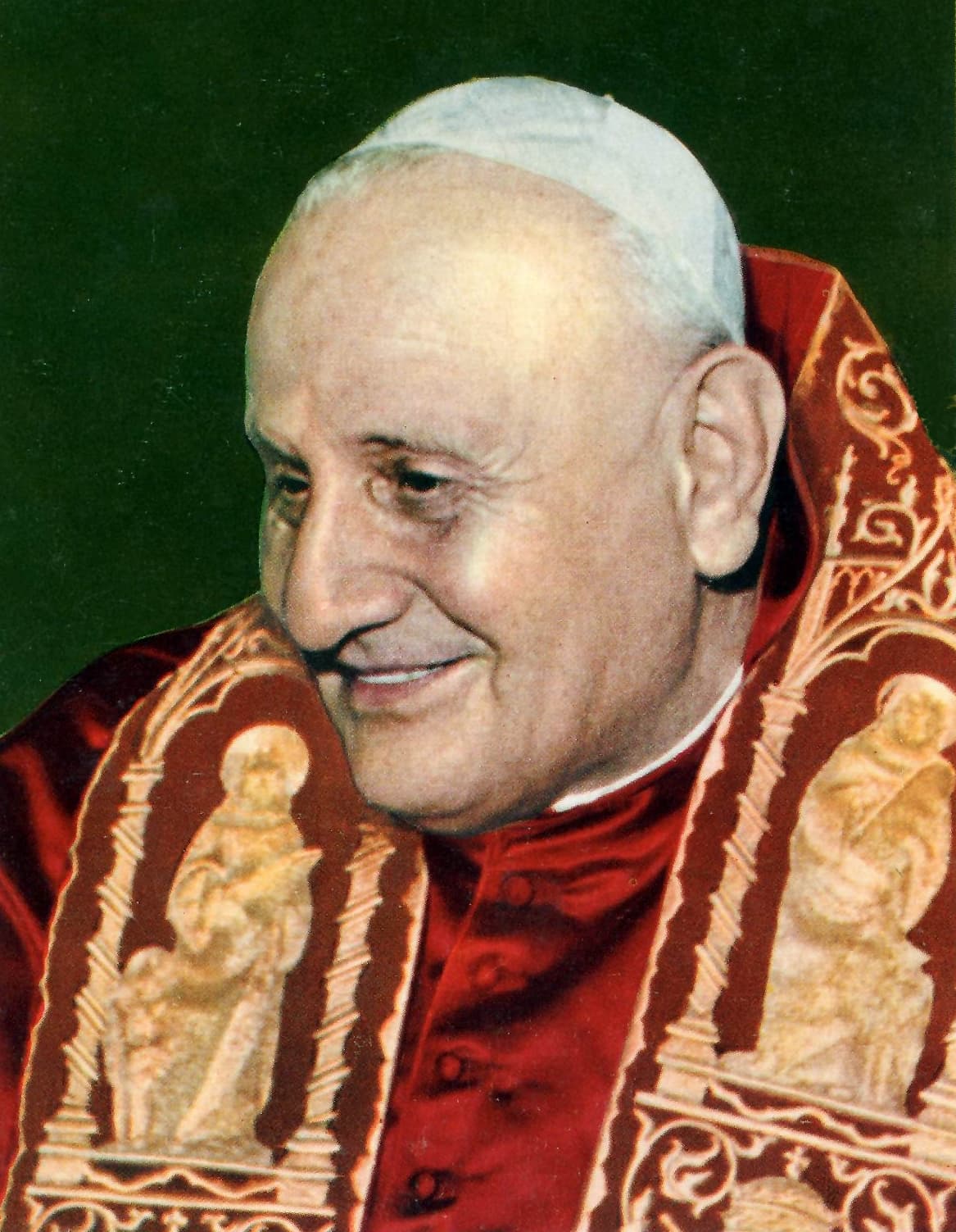 Formal 1959 portrait of Pope John XXIII (Angelo Roncalli) wearing an embroidered stole